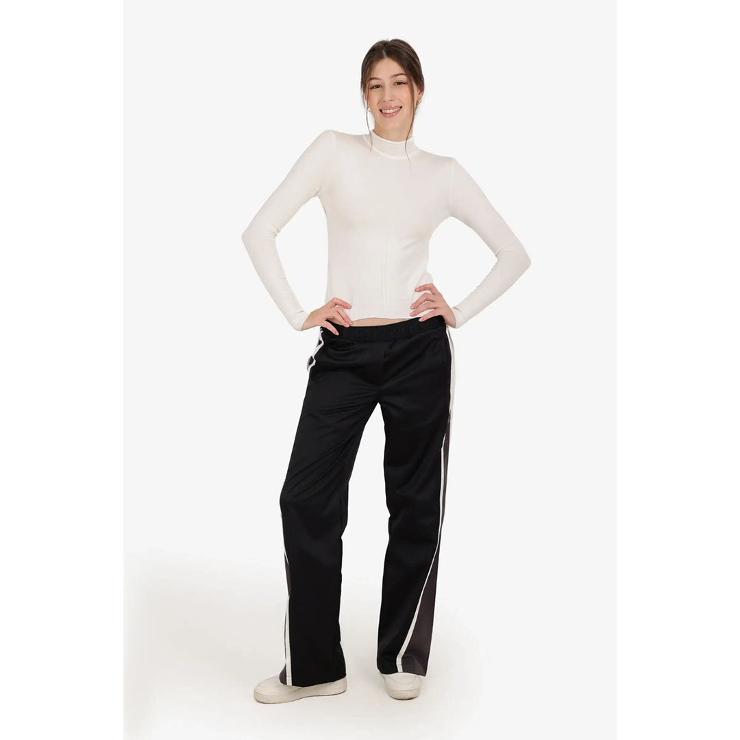 بلوزة رفيعة برقبة مرتفعة حريمي 57509