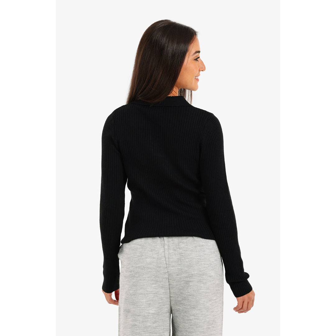 كارينا بلوفر تريكو مضلع مع ياقة حريمي 57528