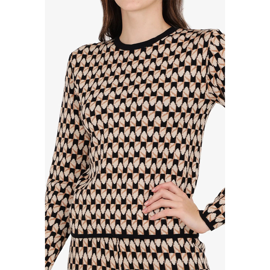 بلوزة مطبوعة صوف حريمي 57775