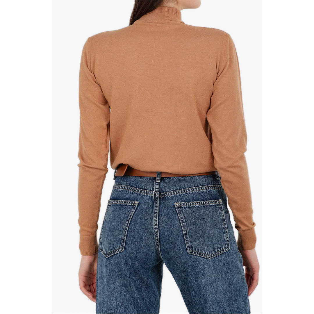 بلوفر بقصة سليم ورقبة عالية من كارينا 57782