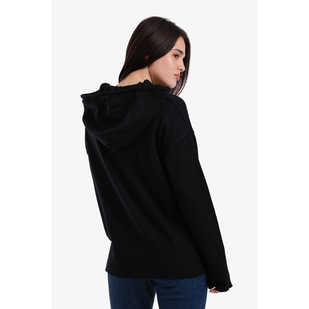 هودي مريح بياقة على شكل حرف V مضلع - 57917