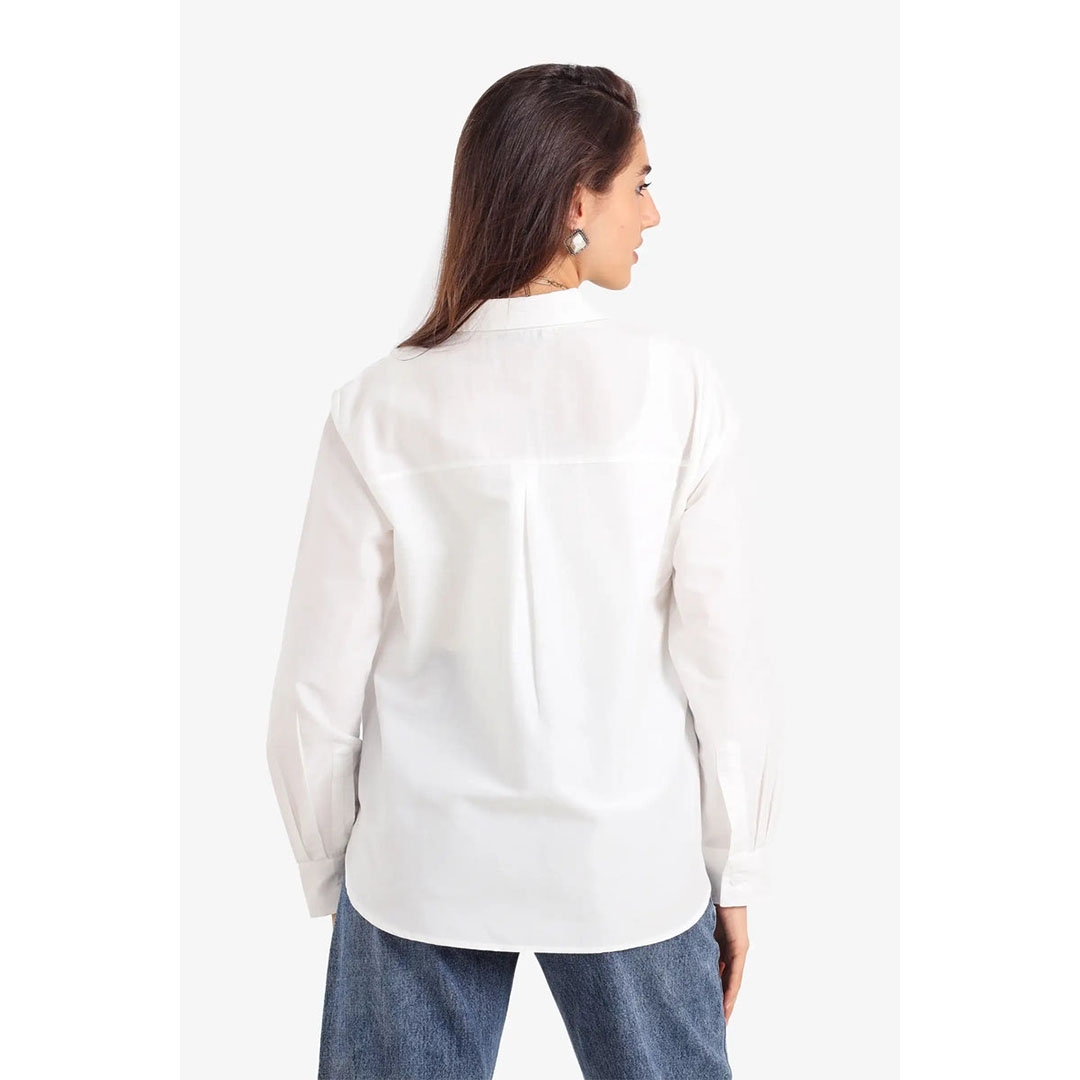 قميص كلاسيكي بحافة غير متماثلة حريمي 58026