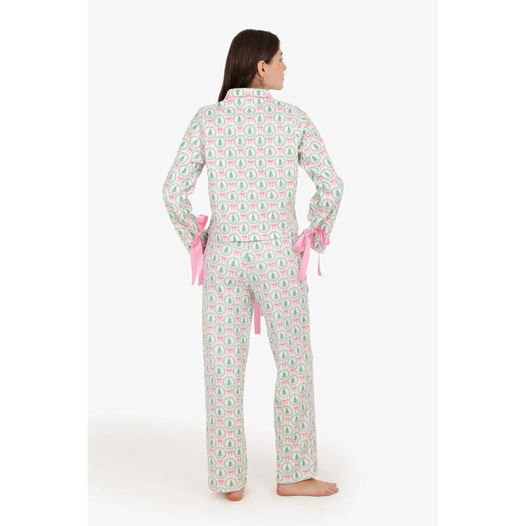 طقم بيجامة عيد الميلاد المخملي حريمي 58046