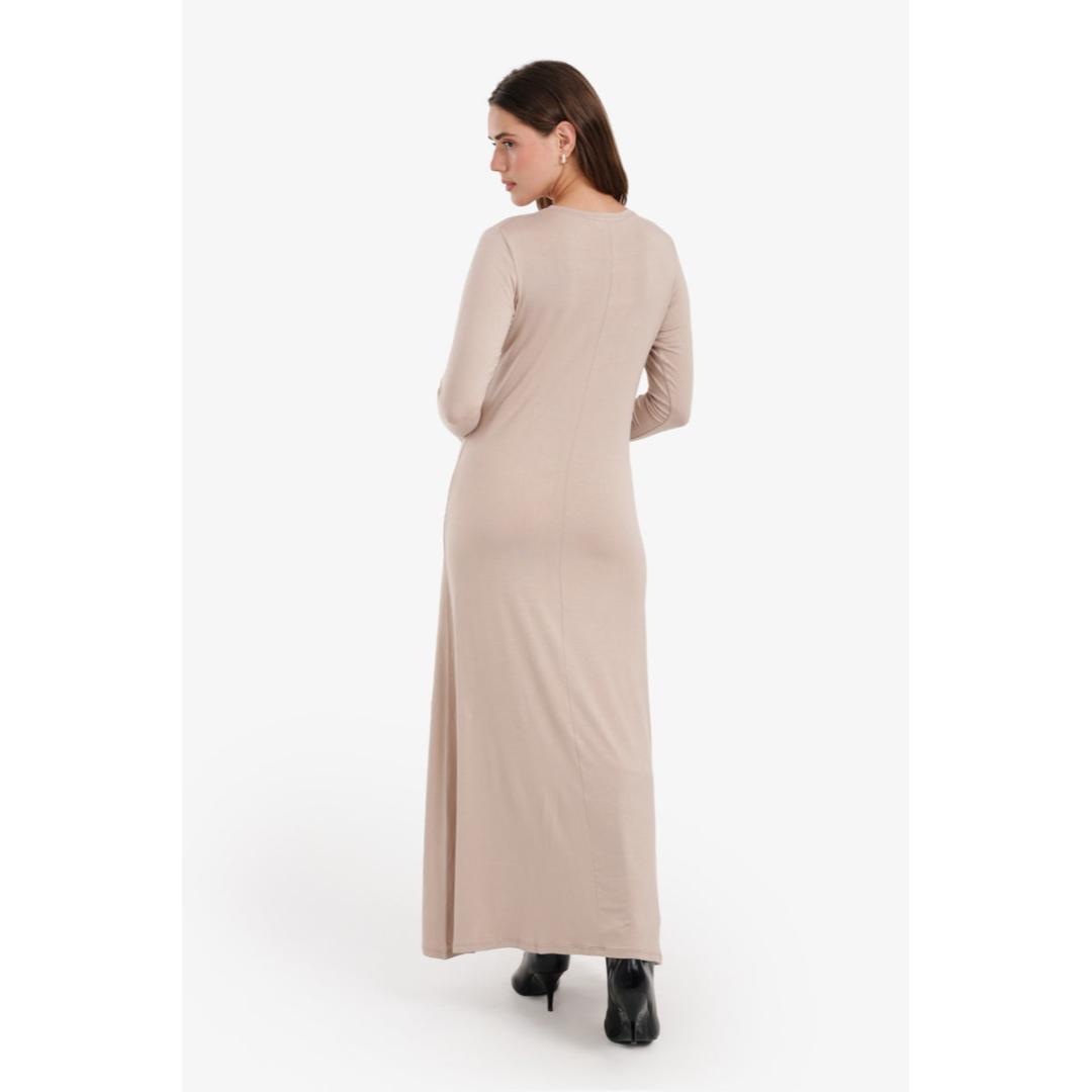 فستان فسكوز واسع كم حريمي - 58261