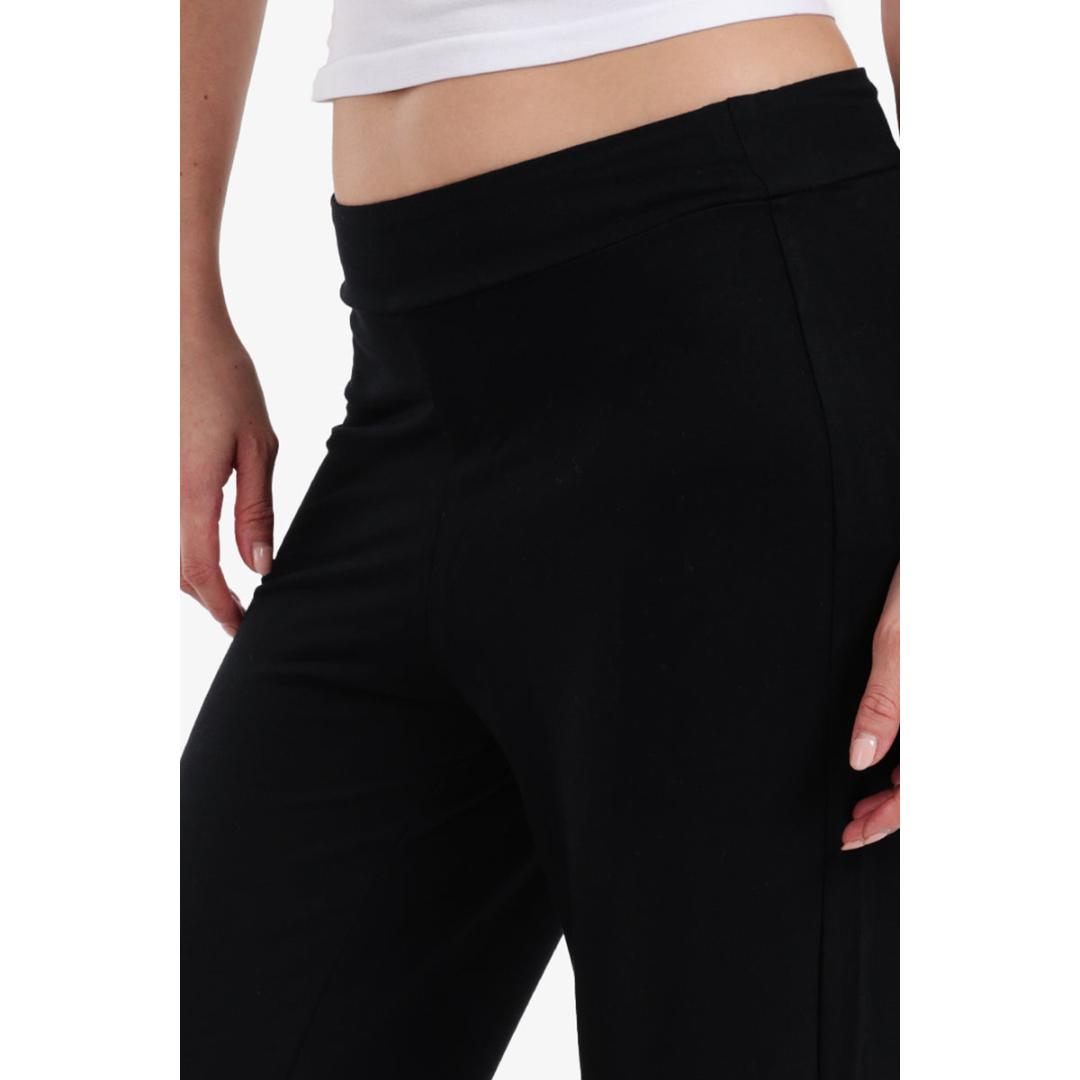 بنطلون قطن واسع الساقين بخصر عالي - 58354