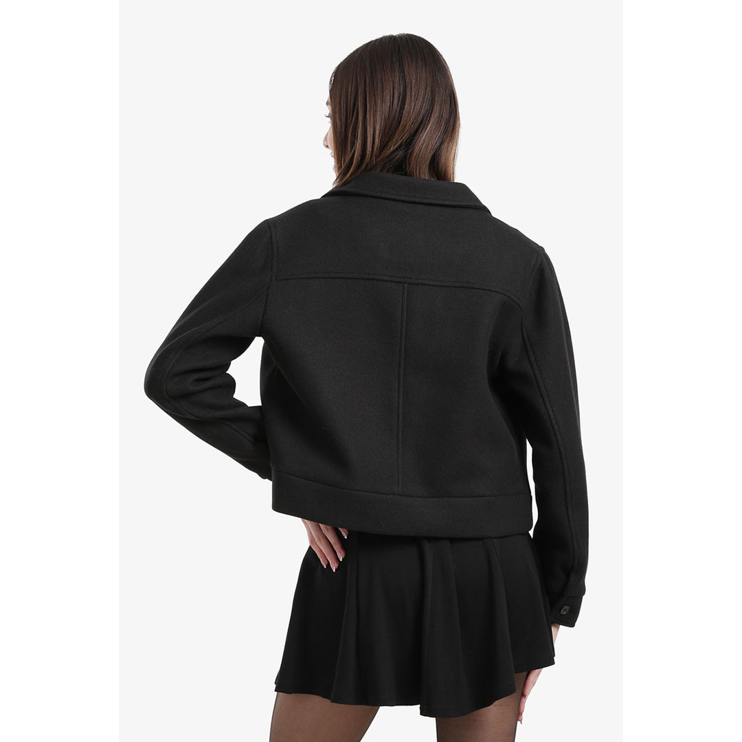 جاكيت قصير بجيب قلاب حريمي - 58378