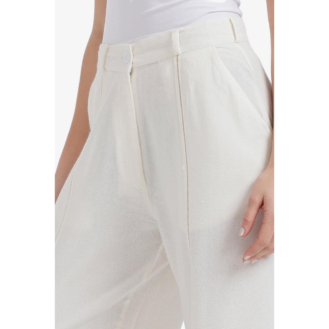 بنطلون كتان وايد ليج حريمي - 58630