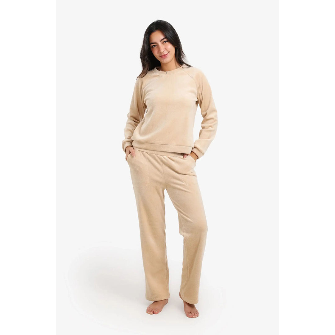 طقم بيجاما بنقشة منسوجة حريمي 57991