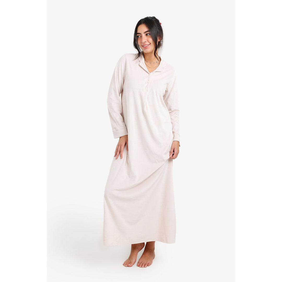كارينا قميص نوم طويل بكم حريمي 58049