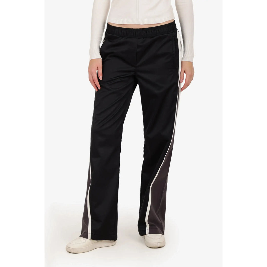 بنطلون استرخاء ناعم واسع الساق حريمي - أسود 58107