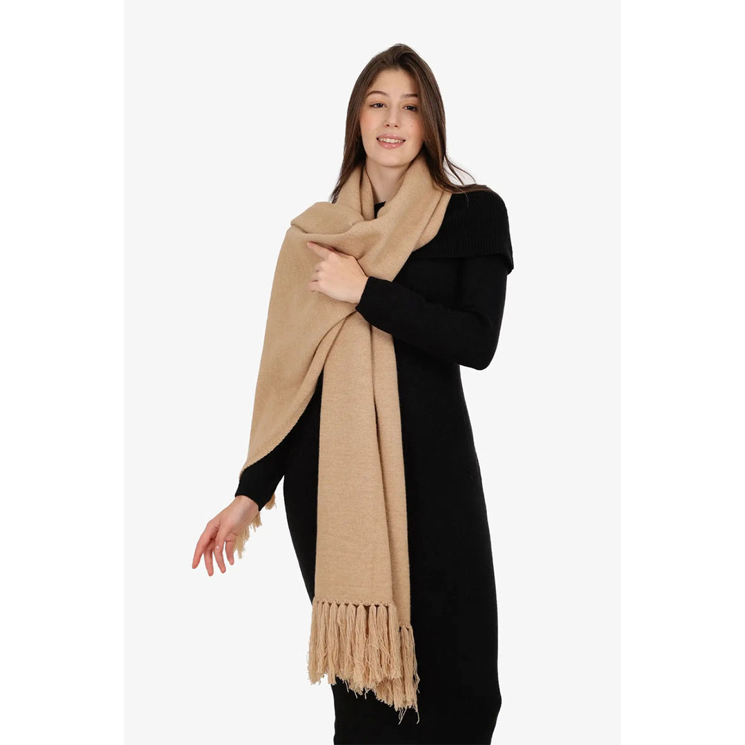 شال مستطيل مهدب حريمي 58257