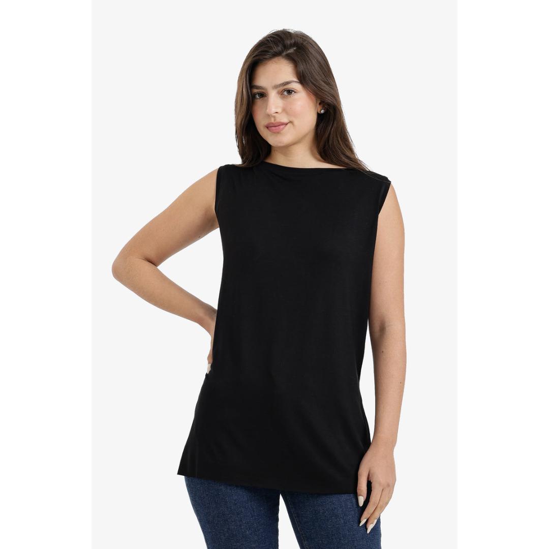 تيشيرت بياقة واسعة حريمي - 58407