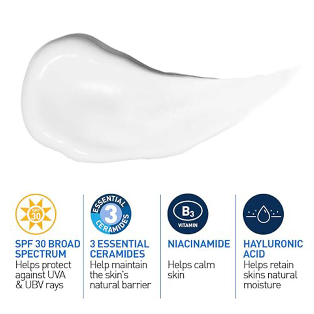 مرطب للوجه من سيراڤي للبشرة العادية مع SPF 30 - 52 مل