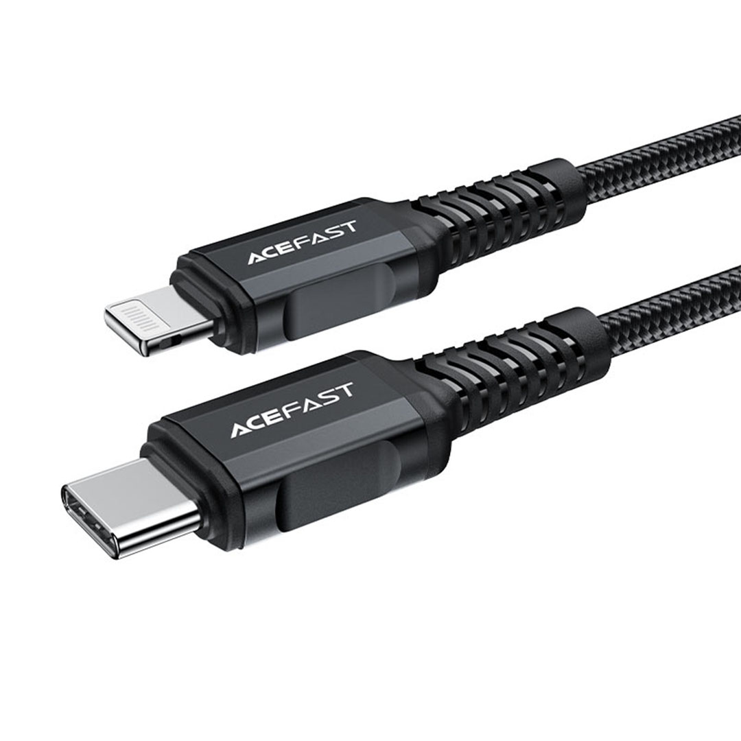 كابل شحن C4-01 USB-C إلى لايتنينج سبائك الألومنيوم (1.8 متر) - أسود
