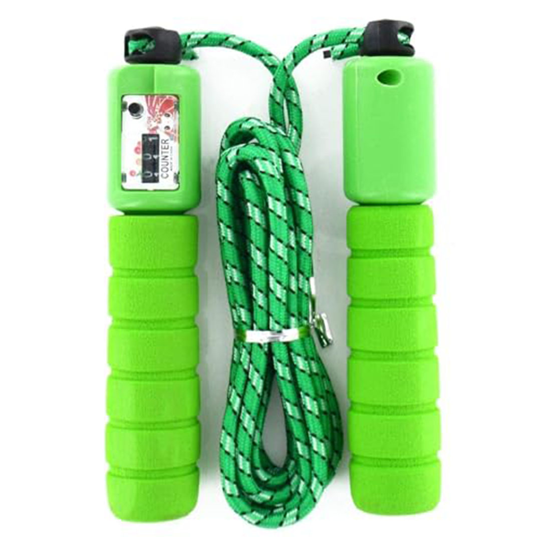 حبل قفز بعداد رقمي بيد فوم - 270 سم - أخضر