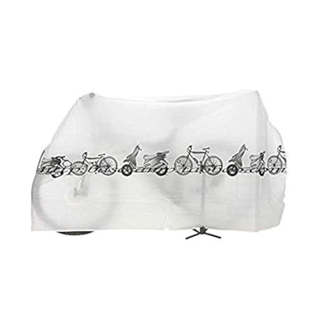 غطاء حماية للدراجة الهوائية - أبيض
