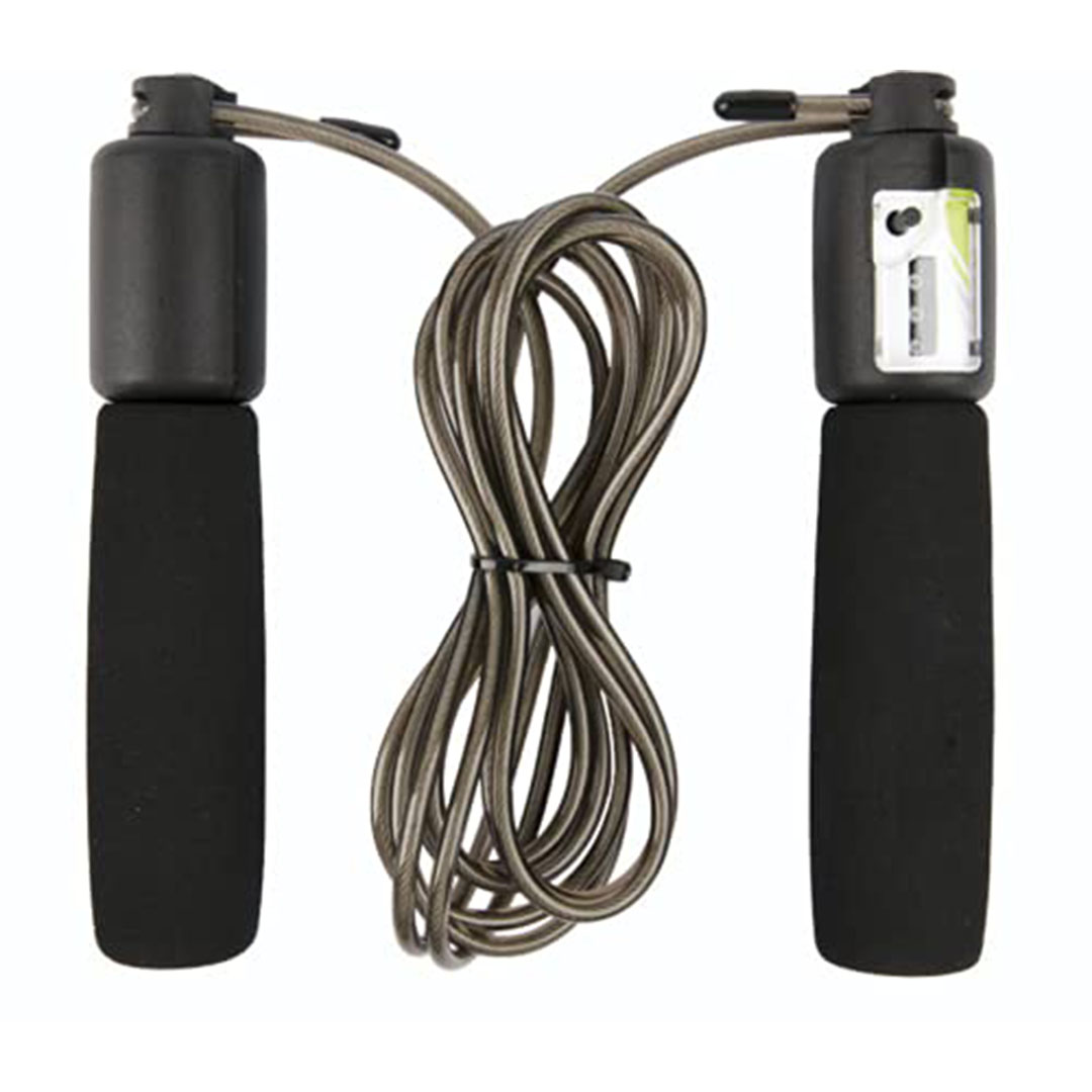 حبل قفز بعداد رقمي - 3 متر - أسود