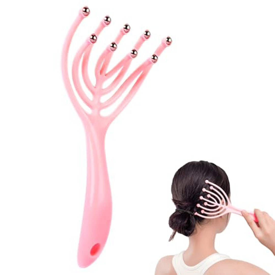 اداة تدليك فروة الرأس بنعومة - بينك