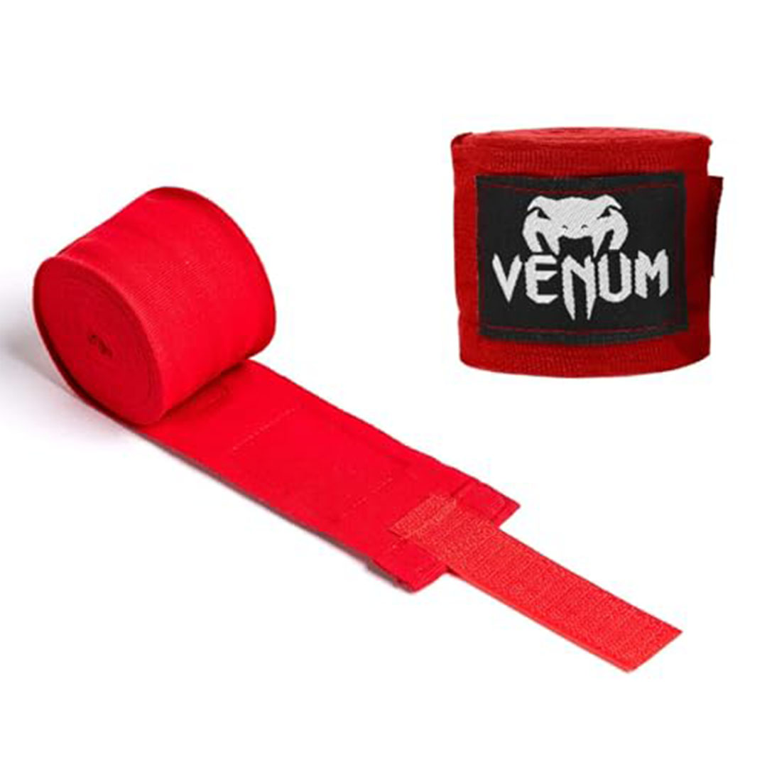 أربطة اليد للملاكمة - 3.5 متر - قطعتان - أحمر - قطن نايلون