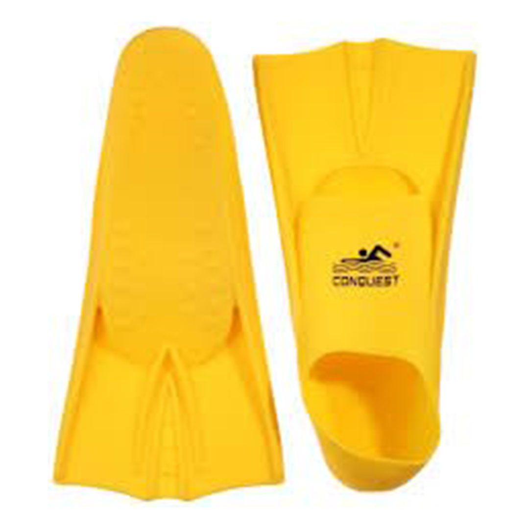 زعانف سباحة مرنة شكل زعنفة قرش - أصفر - مقاس 38