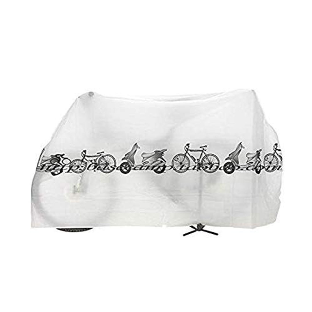 غطاء حماية للدراجة الهوائية - أبيض
