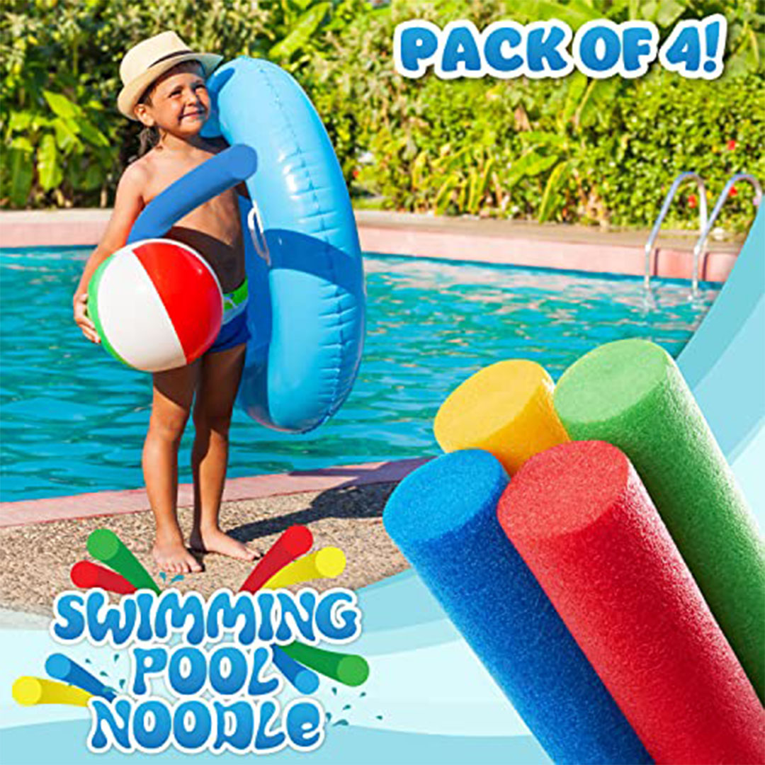 نودل حمام السباحة للاطفال والكبار - 1.5 متر - 4 قطع
