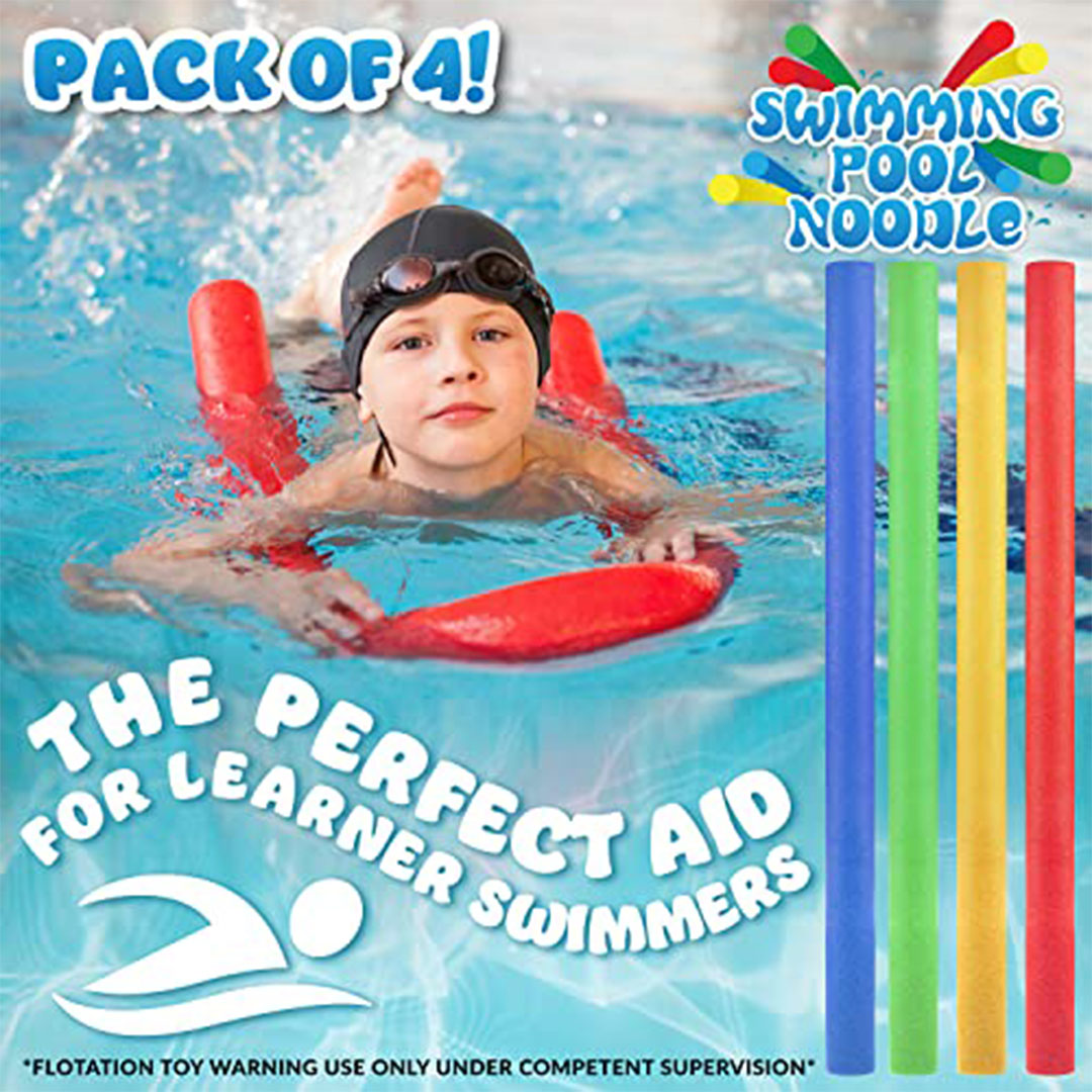 نودل حمام السباحة للاطفال والكبار - 1.5 متر - 4 قطع