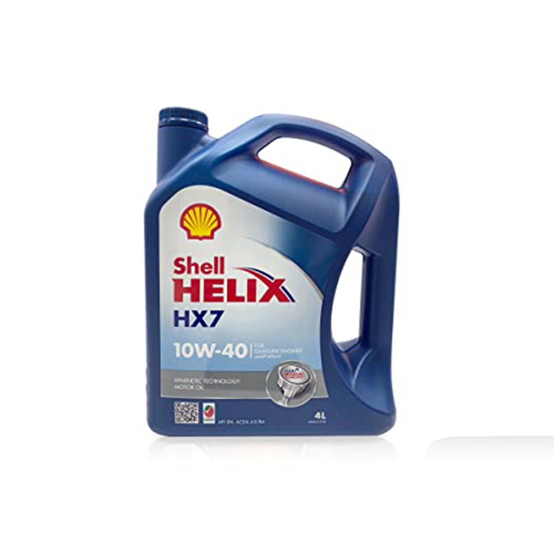 زيت محرك صناعي Hx7 10W-40 من شيل هيليكس ,10000 كم - 4 لتر