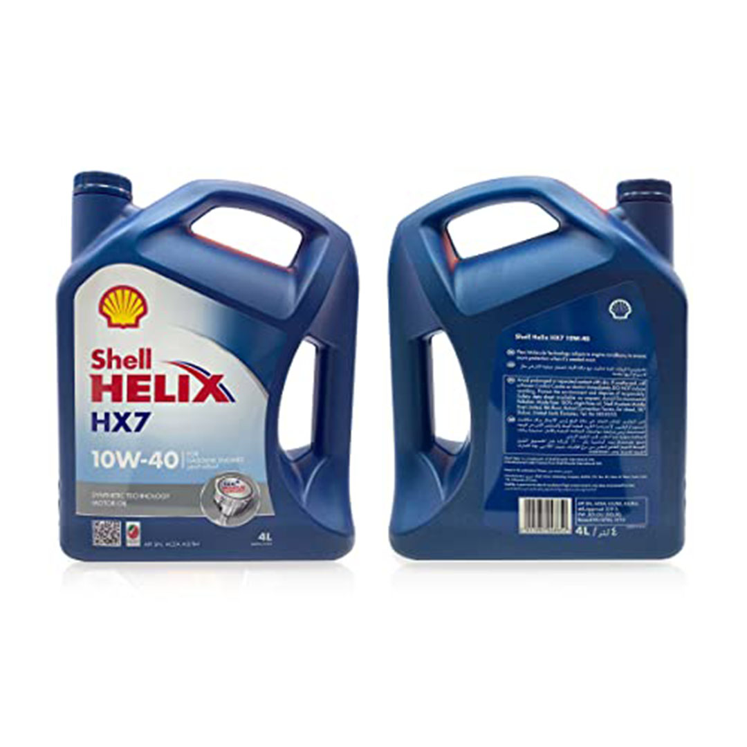 زيت محرك صناعي Hx7 10W-40 من شيل هيليكس ,10000 كم - 4 لتر