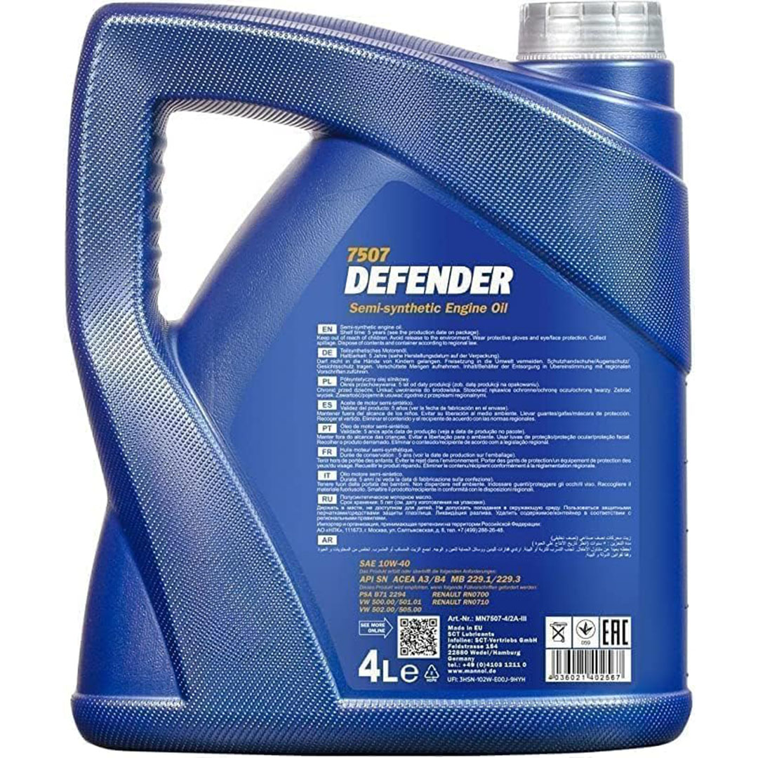 زيت موتور ديفيندر 10W-40 من مانول - 4 لتر