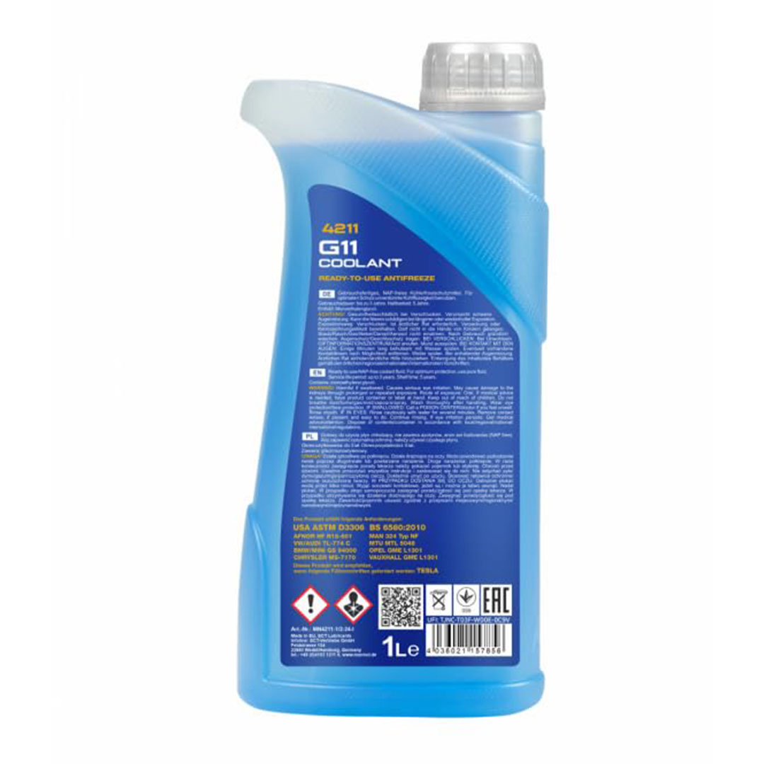 مياه تبريد زرقاء G11 من مانول - 1 لتر