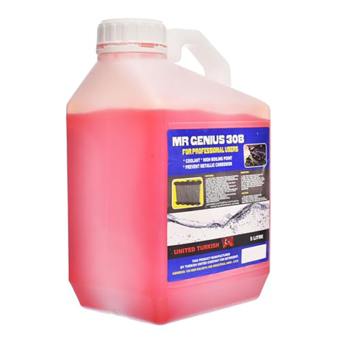 مياه حمراء لتبريد الردياتير من مستر جينيوس - 5 ليتر