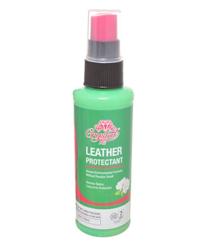 بخاخ منظف وملمع جلد مقعد السيارة مع اسفنجة تنظيف رائحة الياسمين من كريستال - 118 مل