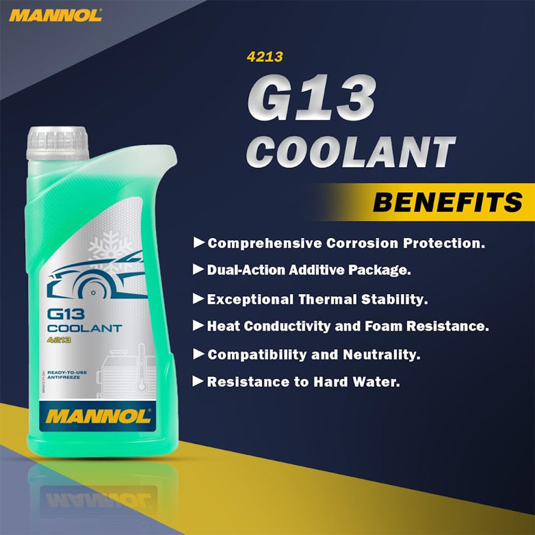 مياه ردياتير خضراء للتبريد G13 من مانول - 1 لتر