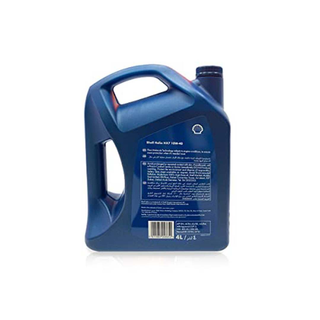 زيت محرك صناعي Hx7 10W-40 من شيل هيليكس ,10000 كم - 4 لتر