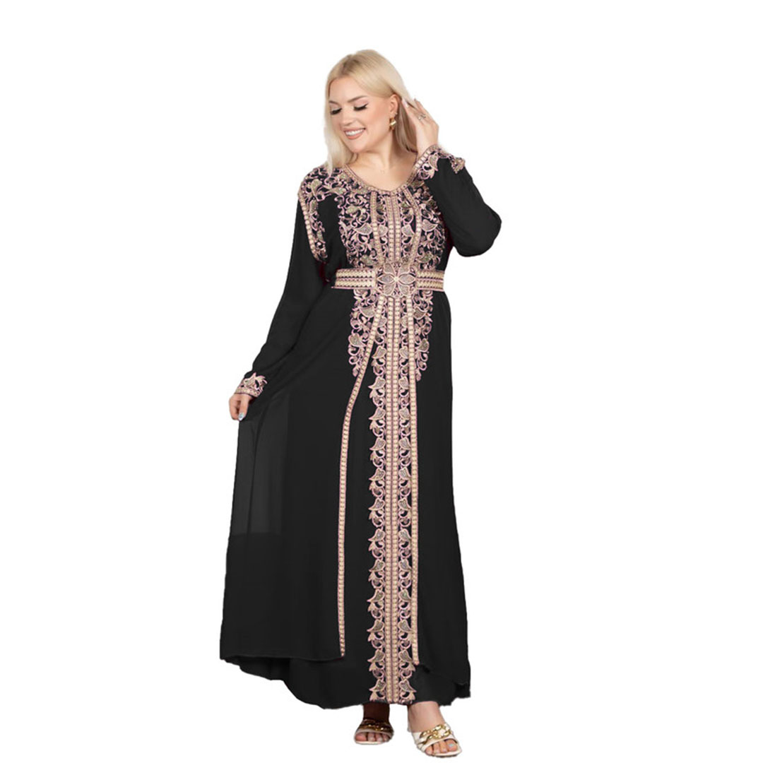 عباية شيفون سعودي مطرزة حريمي 517