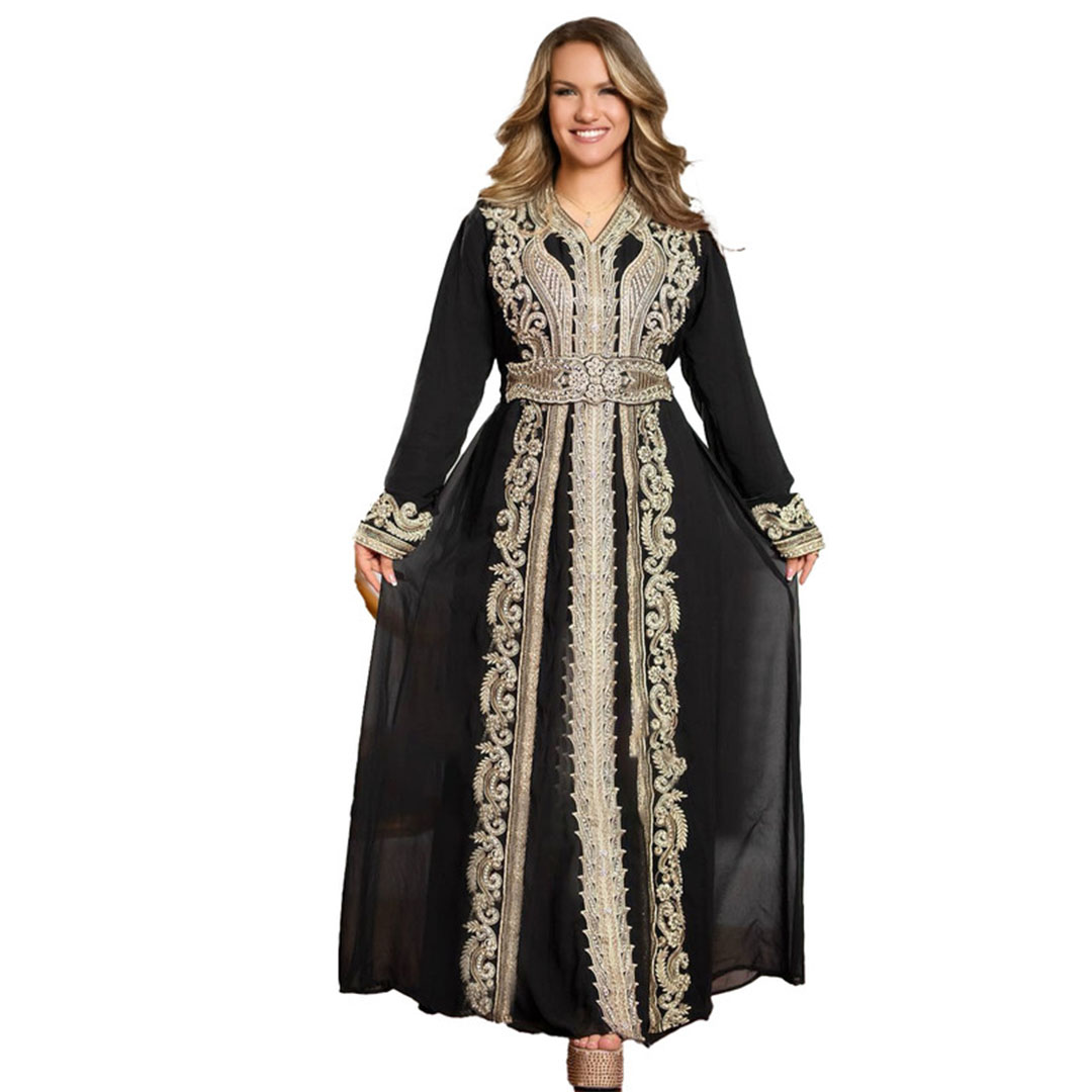 عباية إستقبال شيفون مبطن ليكرا 528