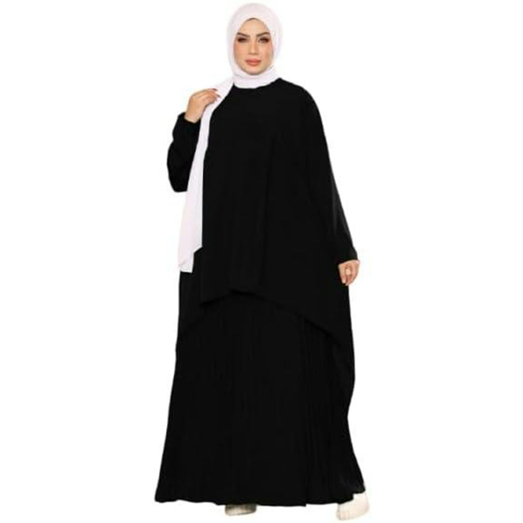 عباية كريب رويال حريمي - 2 قطعة - 7063