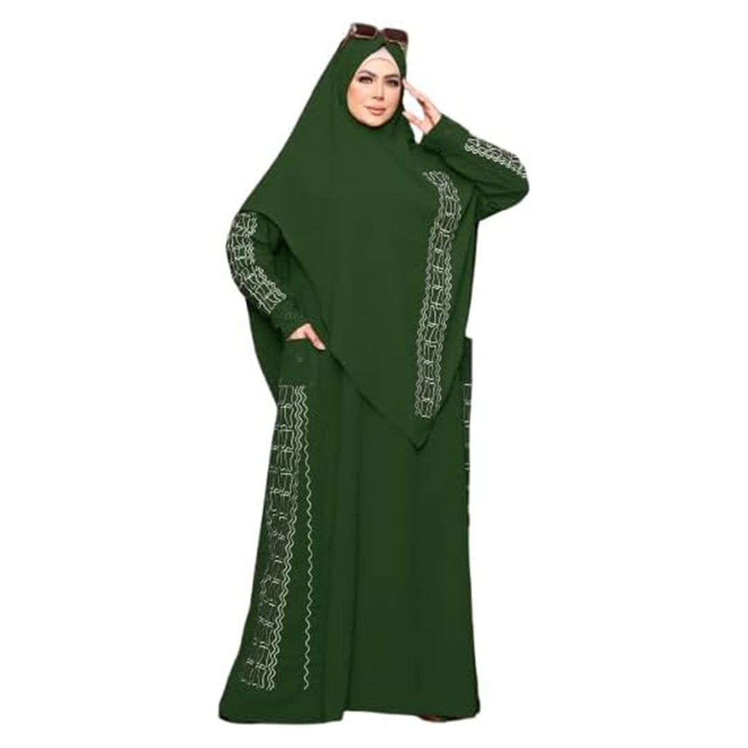 عباية كريب رويال حريمي - 2 قطعة - 8222