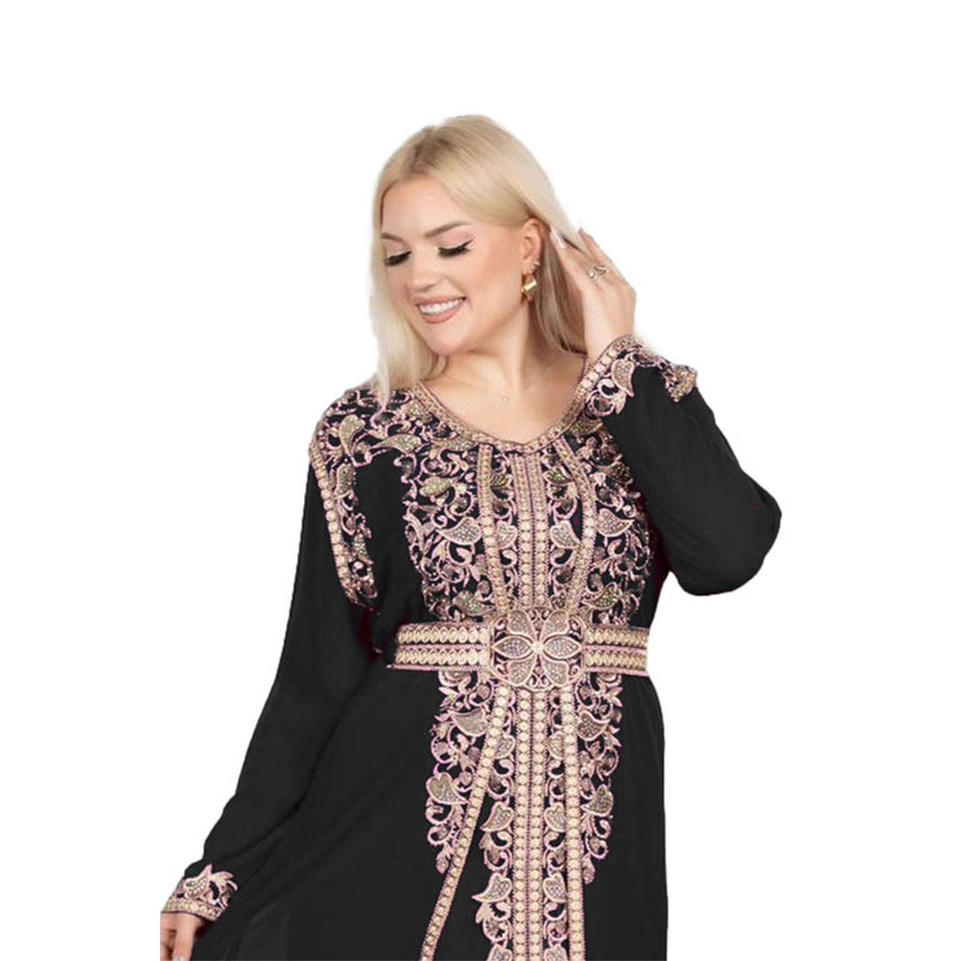 عباية شيفون سعودي مطرزة حريمي 517