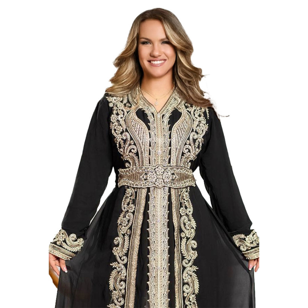 عباية إستقبال شيفون مبطن ليكرا 528