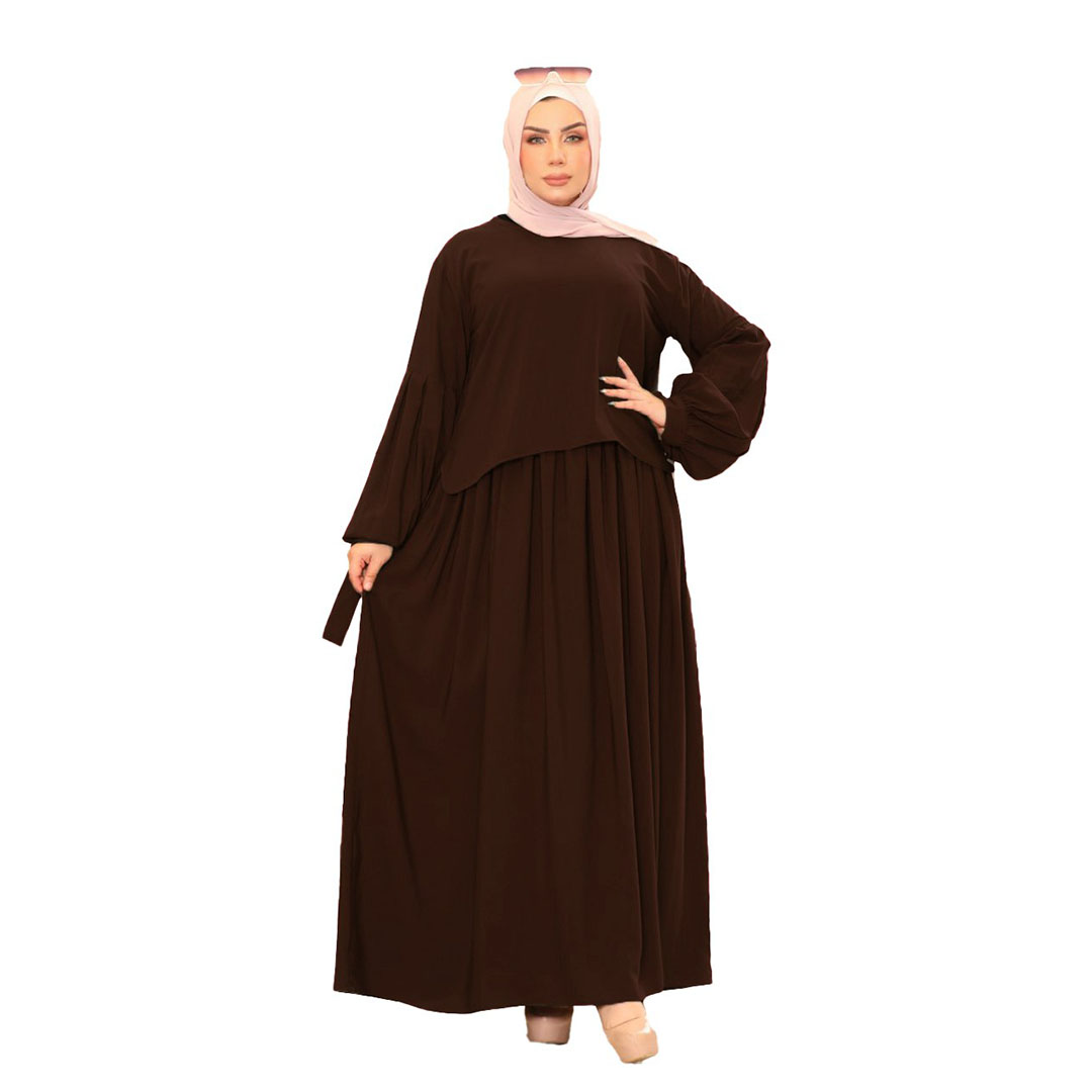 عباية كريب رويال حريمي - 2 قطعة - 4033