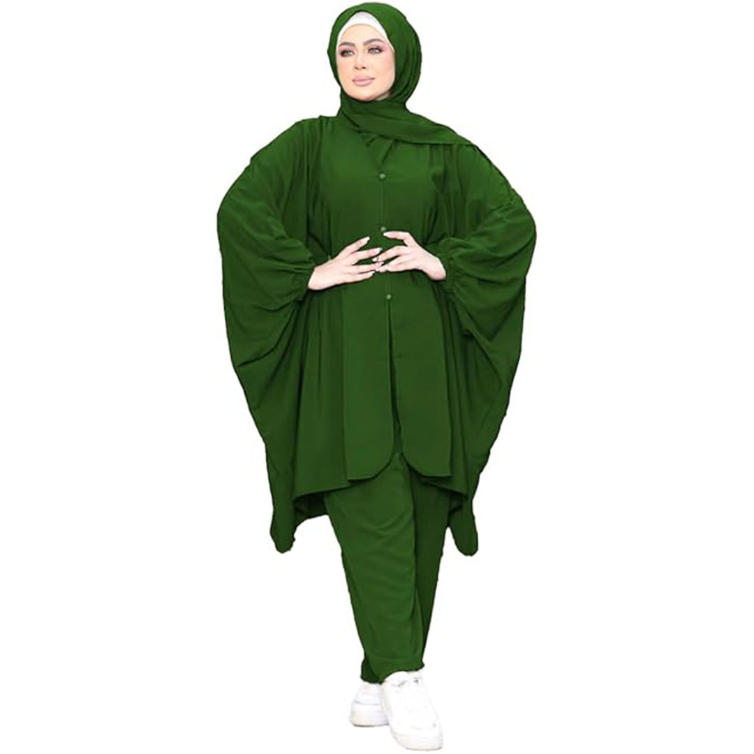 عباية كريب رويال حريمي - 3 قطع - 7078