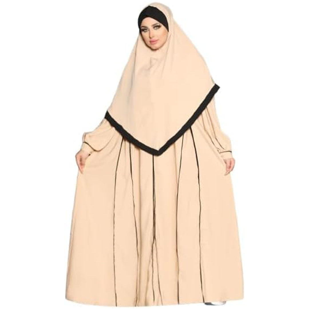 عباية كريب رويال حريمي - 2 قطعة - 8109