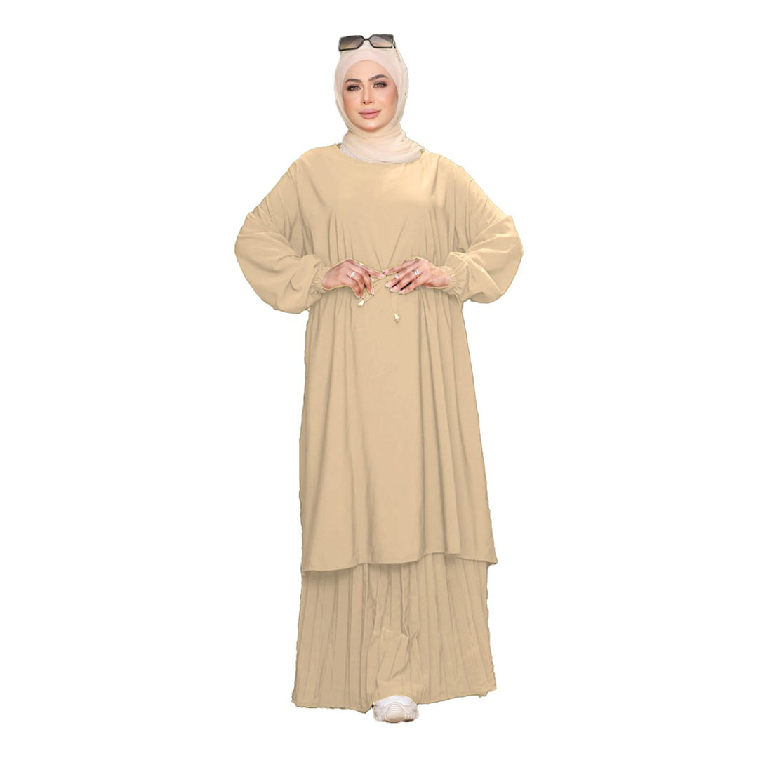 عباية كريب رويال حريمي - 2 قطعة - 8145