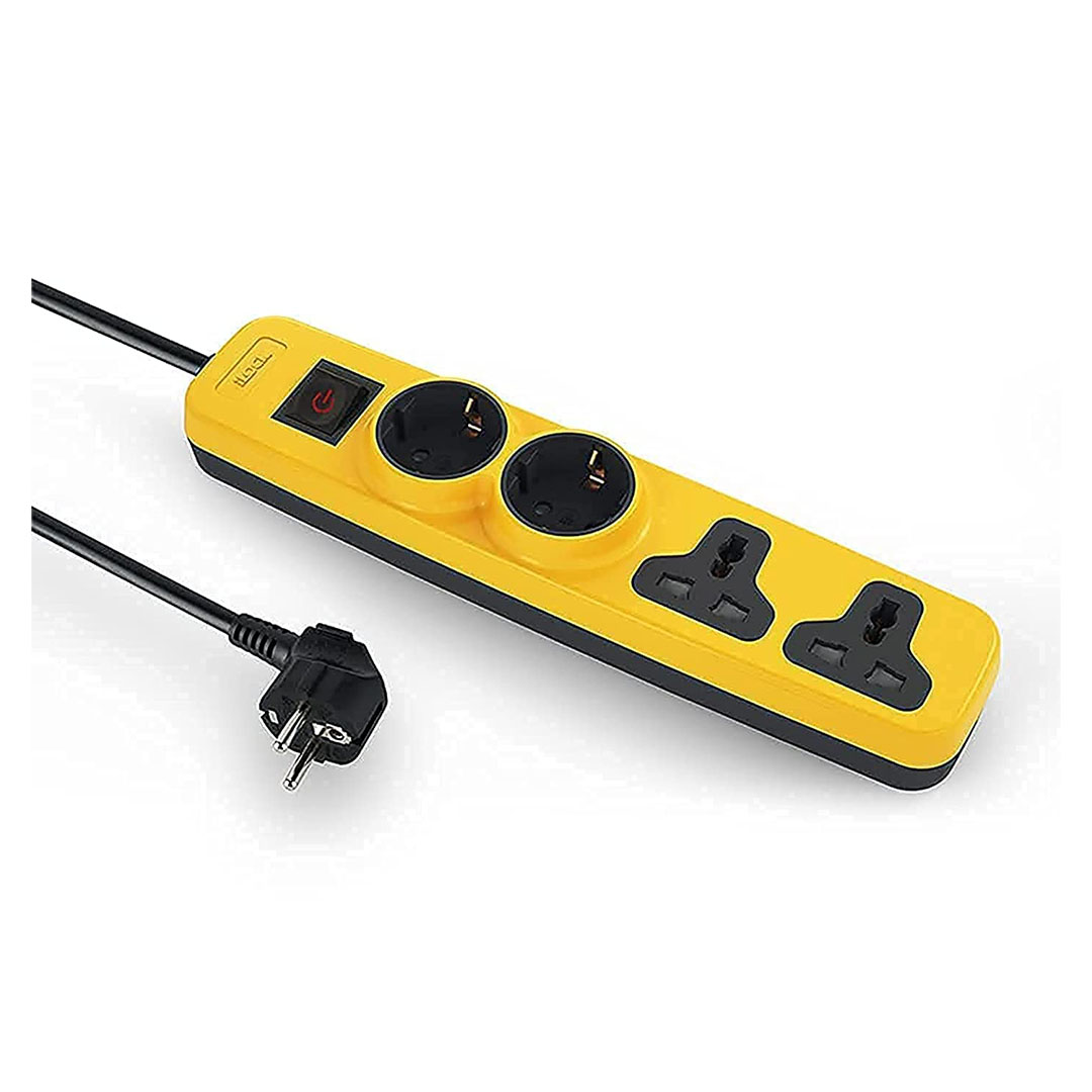 iLOCK مشترك كهرباء 4 مداخل (2 شكو + 2 يونيفرسال) - أصفر