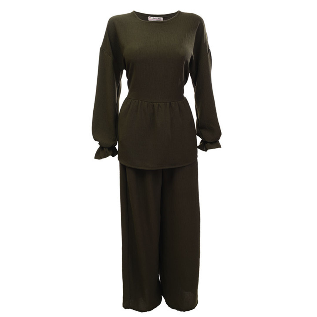 سيت قميص وبنطلون حريمي - 2 قطعة