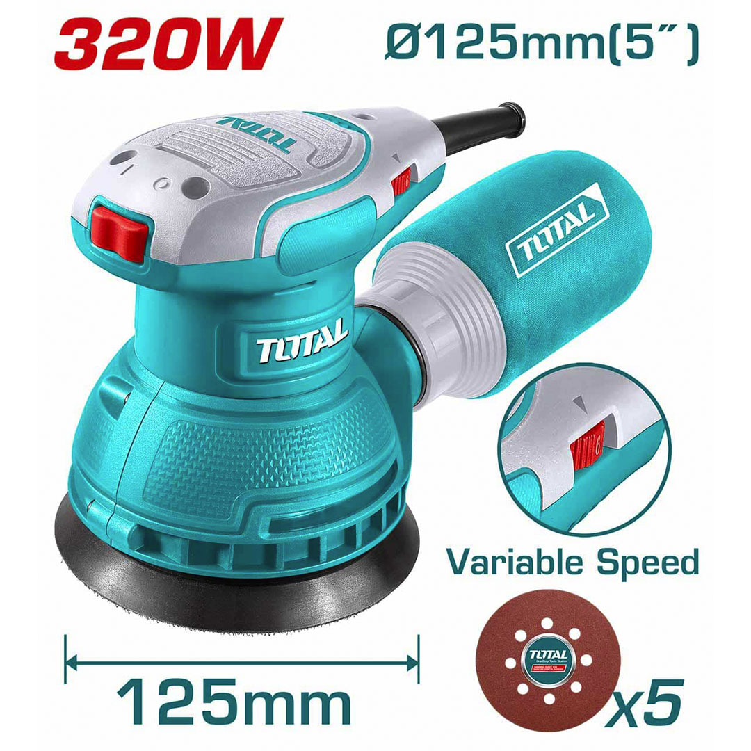 جهاز صنفرة دائري مع 5 ورقات صنفرة - 320 وات - TF2131256