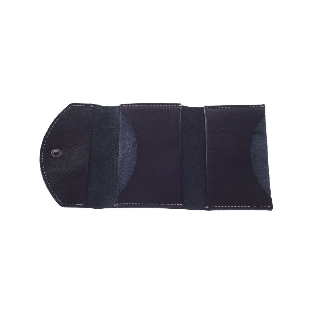 حامل بطاقات ثلاثي جلد رجالي