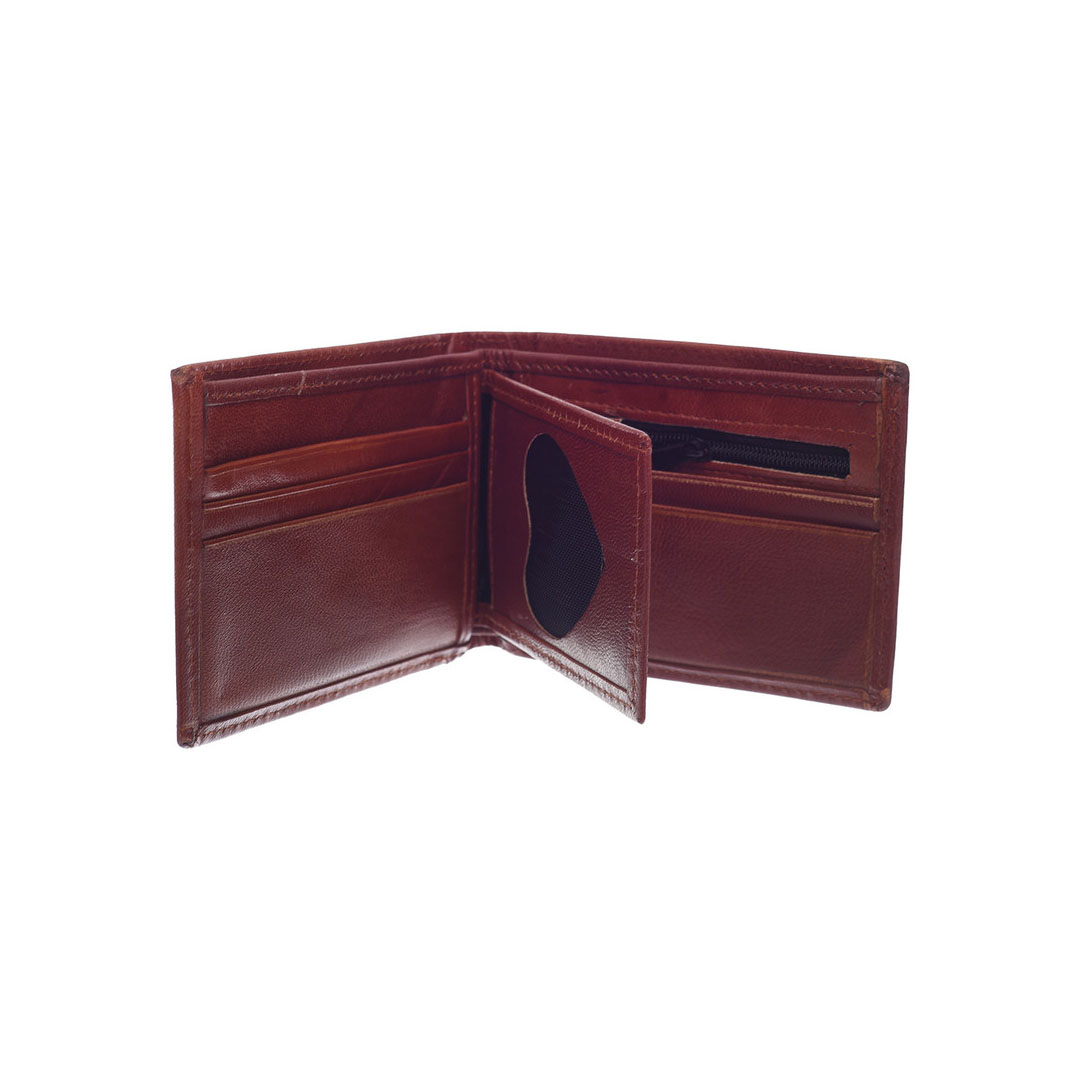 محفظة ثنائية الطي رجالي جلد